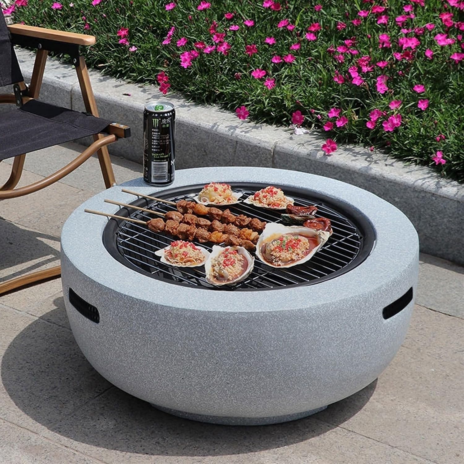 Fire Pit Outdoor fire Pit, Heater with mesh Sparkle Screen Cover, Suitable for Garden, Picnic Terrace and d Heating