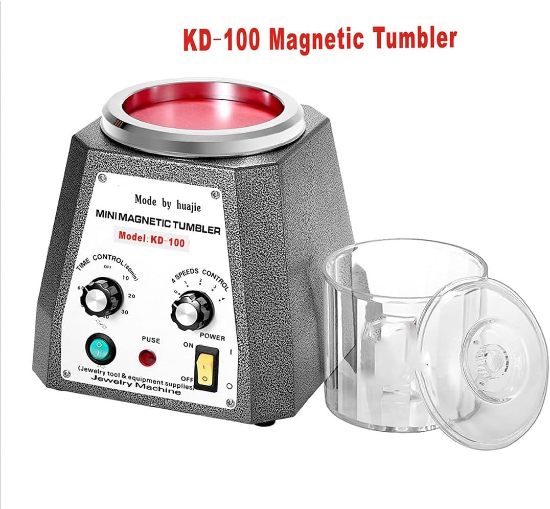 Magnetic Jewelry Polishing Machine, Drum Polishing Machine, with Timer Function, Jewelry Polishing and Finishing Machine