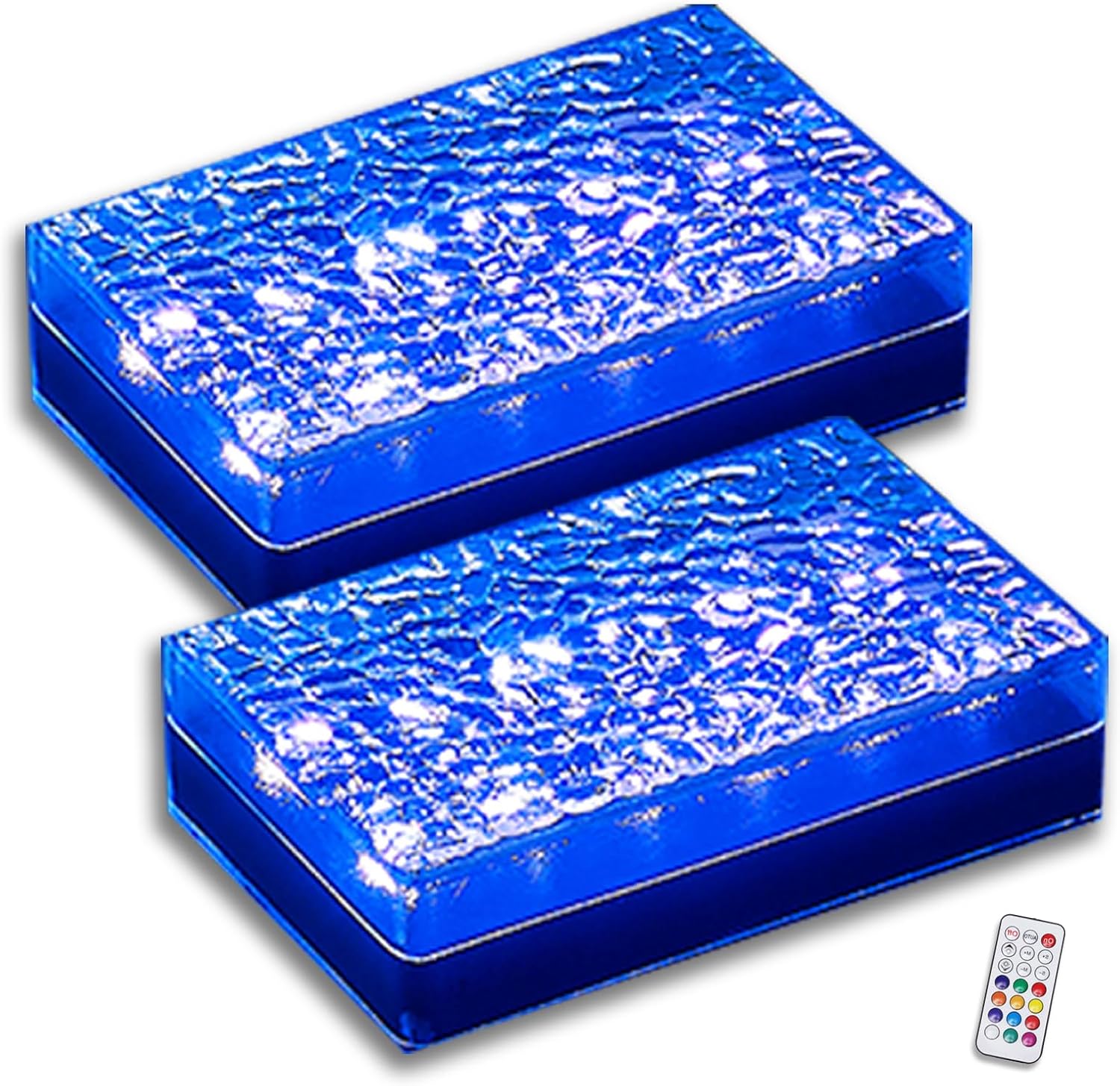 Solar Driveway Lights Color Changing, 6x9 Inch Solar Paver Light, Heavy Duty IP67 Waterproof Recessed Brick LED, Landscape Lighting for Pathway, Ground, Pool, Patio, Garden (RGBW, 2Pack)