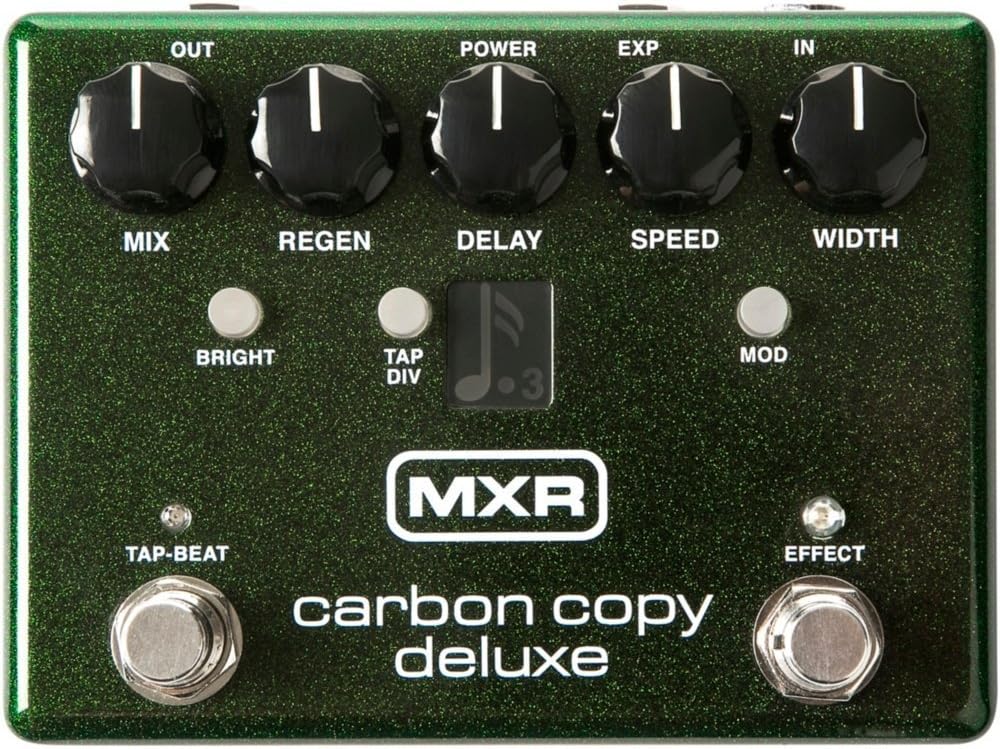 MXR M292 Carbon Copy Deluxe Analog Delay Pedal Bundle w/4 Cables, 9V Power Supply, and Dunlop Polishing Cloth