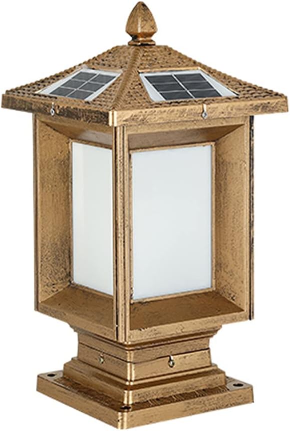 Solar Fence Column Light Gate Pillar Waterproof Stigma Lamp Outdoor Garden Post Cap Light Garden Villa Railing Lawn Lamp Aluminum Decoration Lighting Fixtures