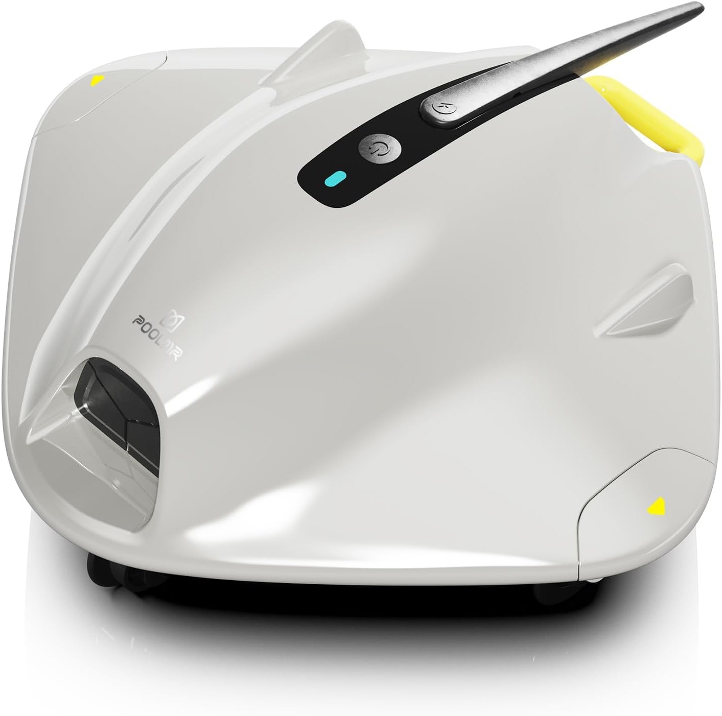 Cordless Robotic Pool Cleaner - Above Ground Pool Vacuum - 40W Strong Suction, Dual Cleaning System, Barrier Crossing, 120-Min Runtime Up to 1614 Sq for Above Ground Pools, Grayish White