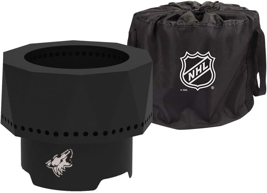 Blue Sky Outdoor Living Fire Pit - 15.76 x 12.49 Arizona Coyotes Ridge Portable Smokeless Fire Pit with Team Logo & Carrying Bag