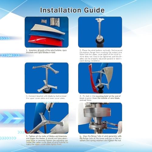 20000W Vertical Wind Turbine Generator - Space-Saving 12V/24V/48V Windmill Kit for Home, RV, Marine - Efficient Renewable Energy Solution, Eco-Friendly & Colorful Design