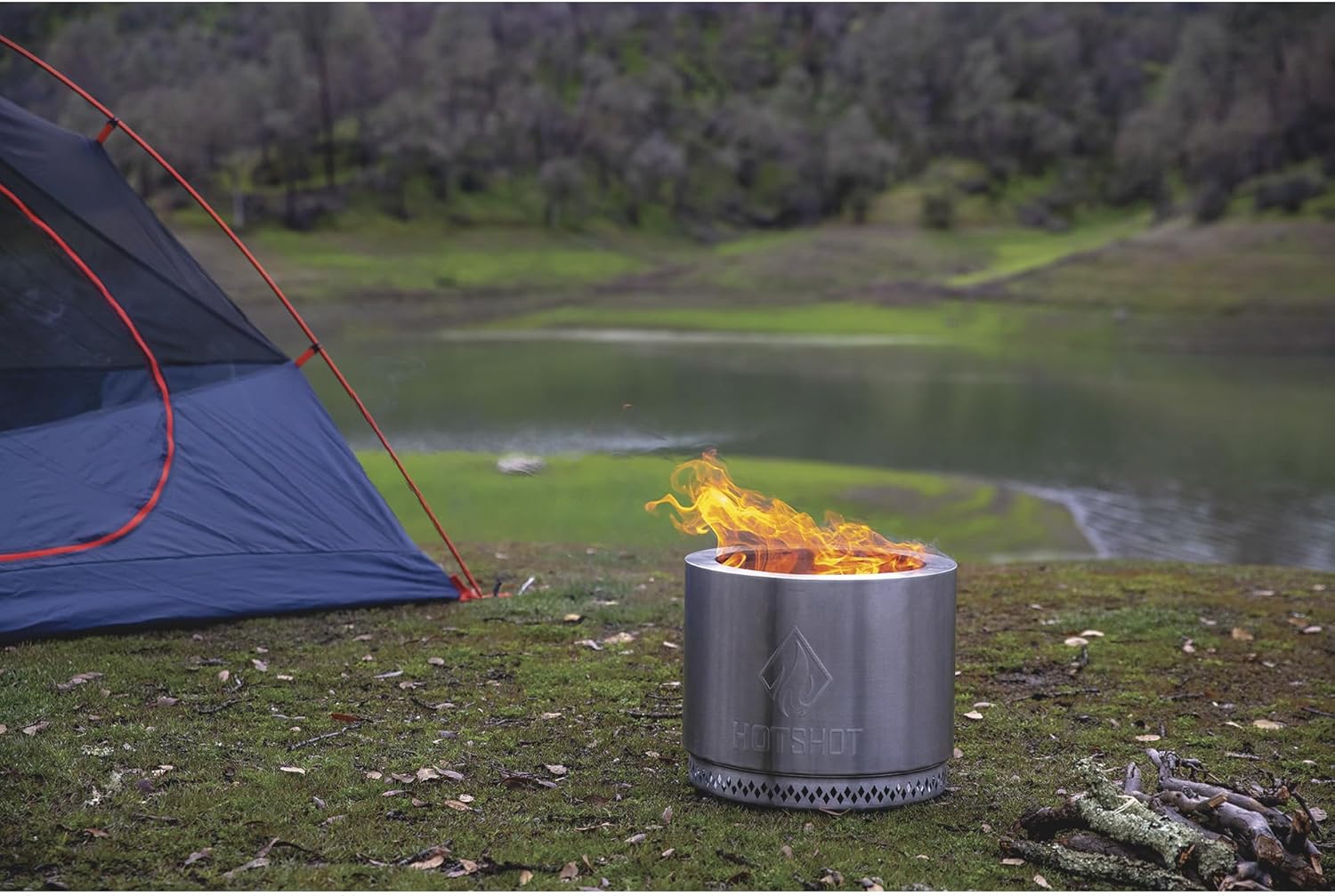 Hotshot Traveler Wood Burning Firepit, 15in. Dia. x 12 1/2in.H, Model# 52259