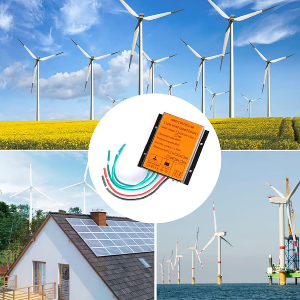 12V, 10000W Wind Charge Controller 12V 24V AUTO 48V for Wind Turbine Generator DC MPPT Wind Generator Charge Controller for Solar Street Lamp Courtyard Lamp