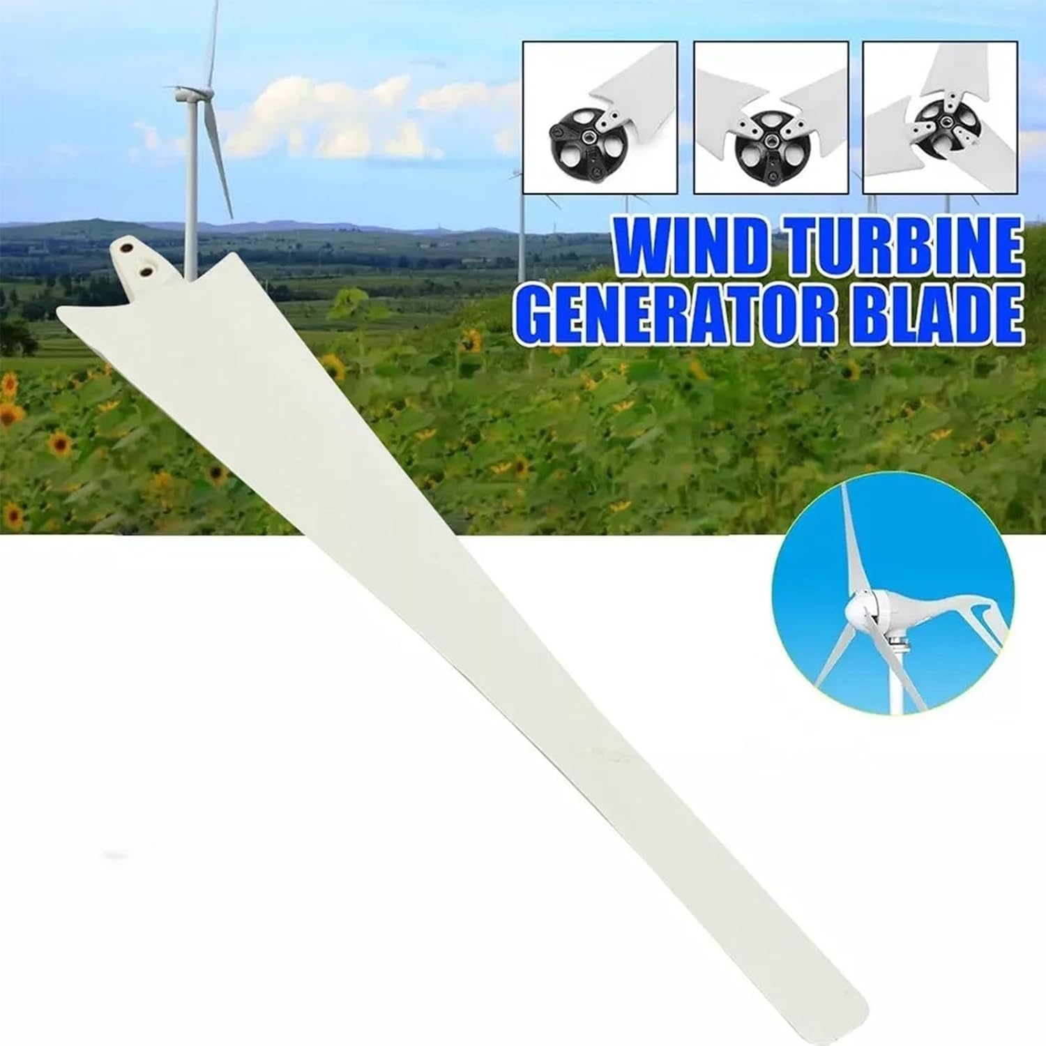 530mm, 550mm, 580mm, 600mm, 650mm, 750mm, 810mm, 900mm Wind Turbine Blades Kit For 3/5/6-Blade Hubs (Compatible 530-750mm) - Durable For Home, RV, Off-Grid Renewable Energy Systems(900mm)