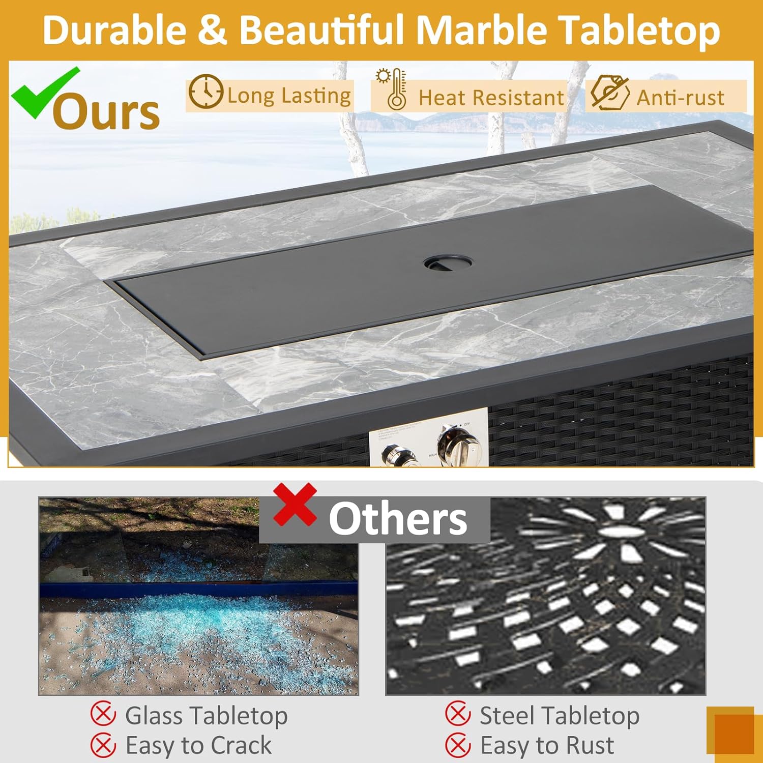 Giantex Outdoor Propane Fire Pit, 52