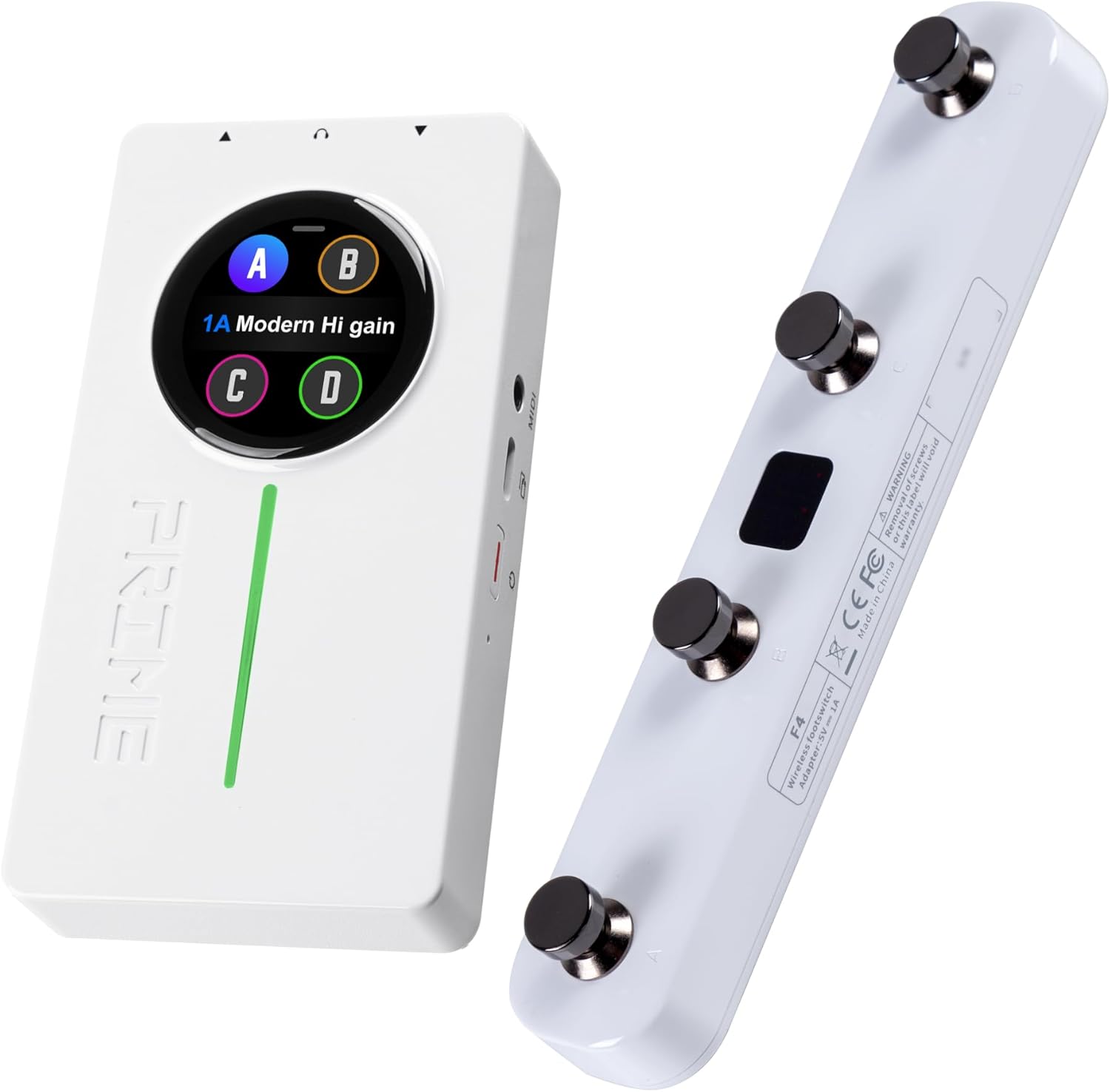 MOOER Prime P2 Intelligent Guitar Multi Effects Pedal Headphone Amp Pedal with F4 Wireless Footswitch Controller, App Editor, Clouds Share