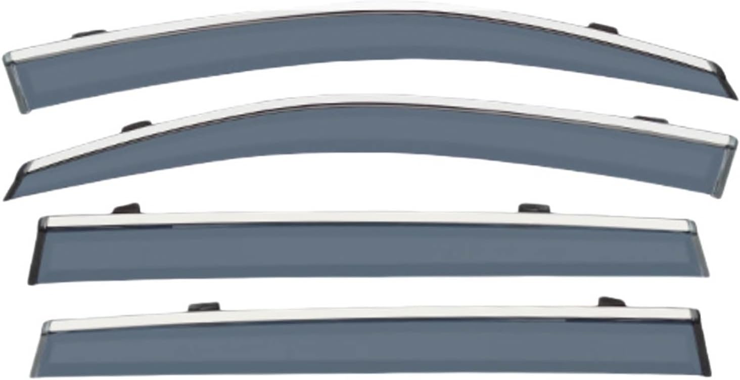 Window Deflectors for Mazda5 MK1-CP 1999-2004, Sun Rain Guard Window Visors Vent Shades with Bright Stripes Car Accessories