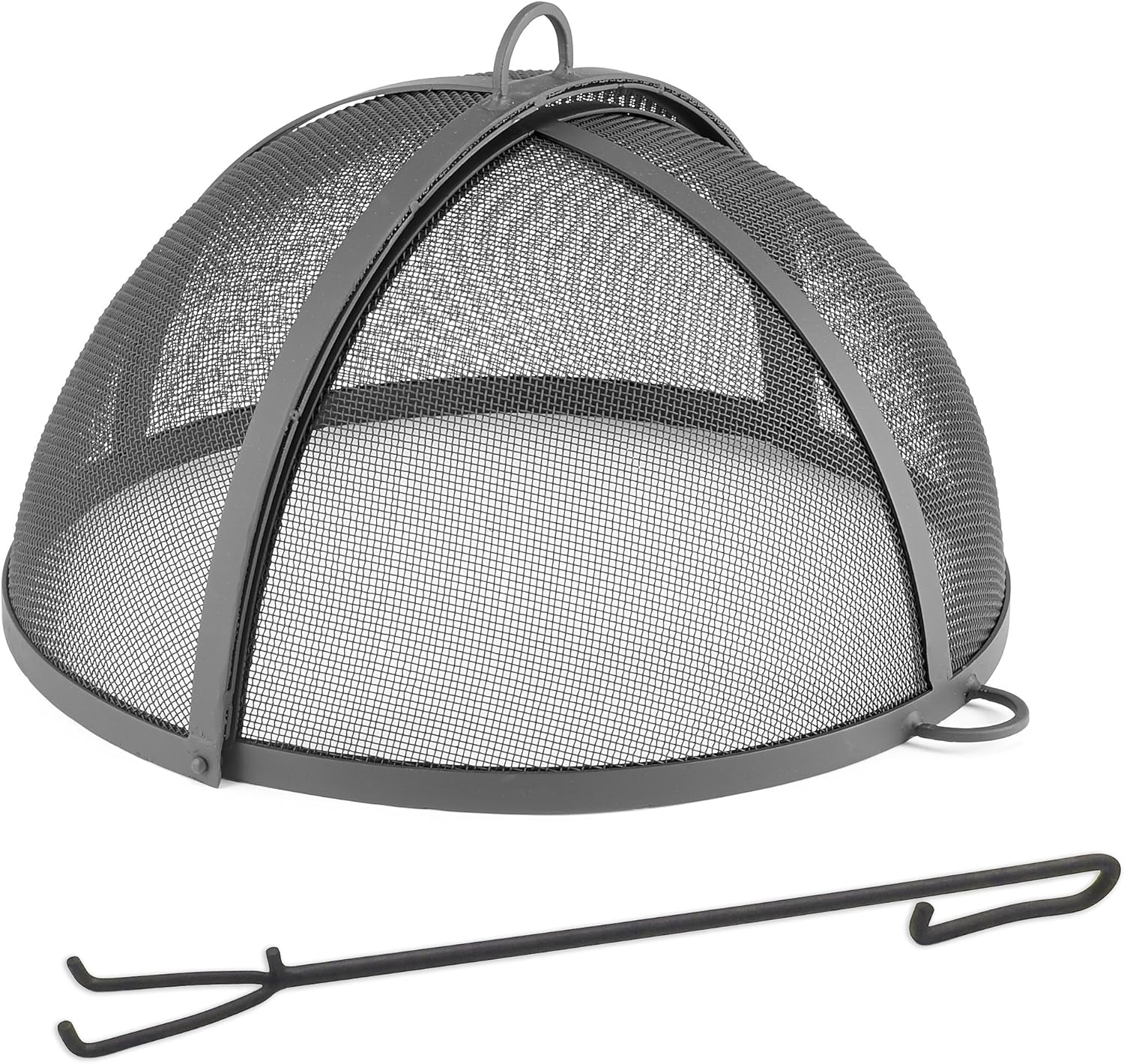 Good Directions 773 Heavy Duty Fire Pit Spark Screen Hinged for Easy Access, 19 Inch, Black