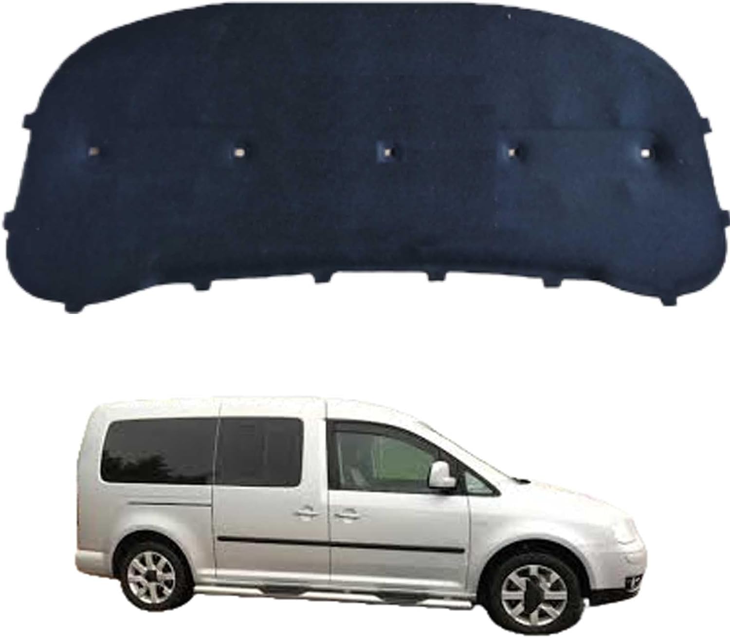 Car Front Hood Engine Sound Pad for VW Caddy 2008-2010, Heat Insulation Cotton Mat Cover Soundproof Car Accessories