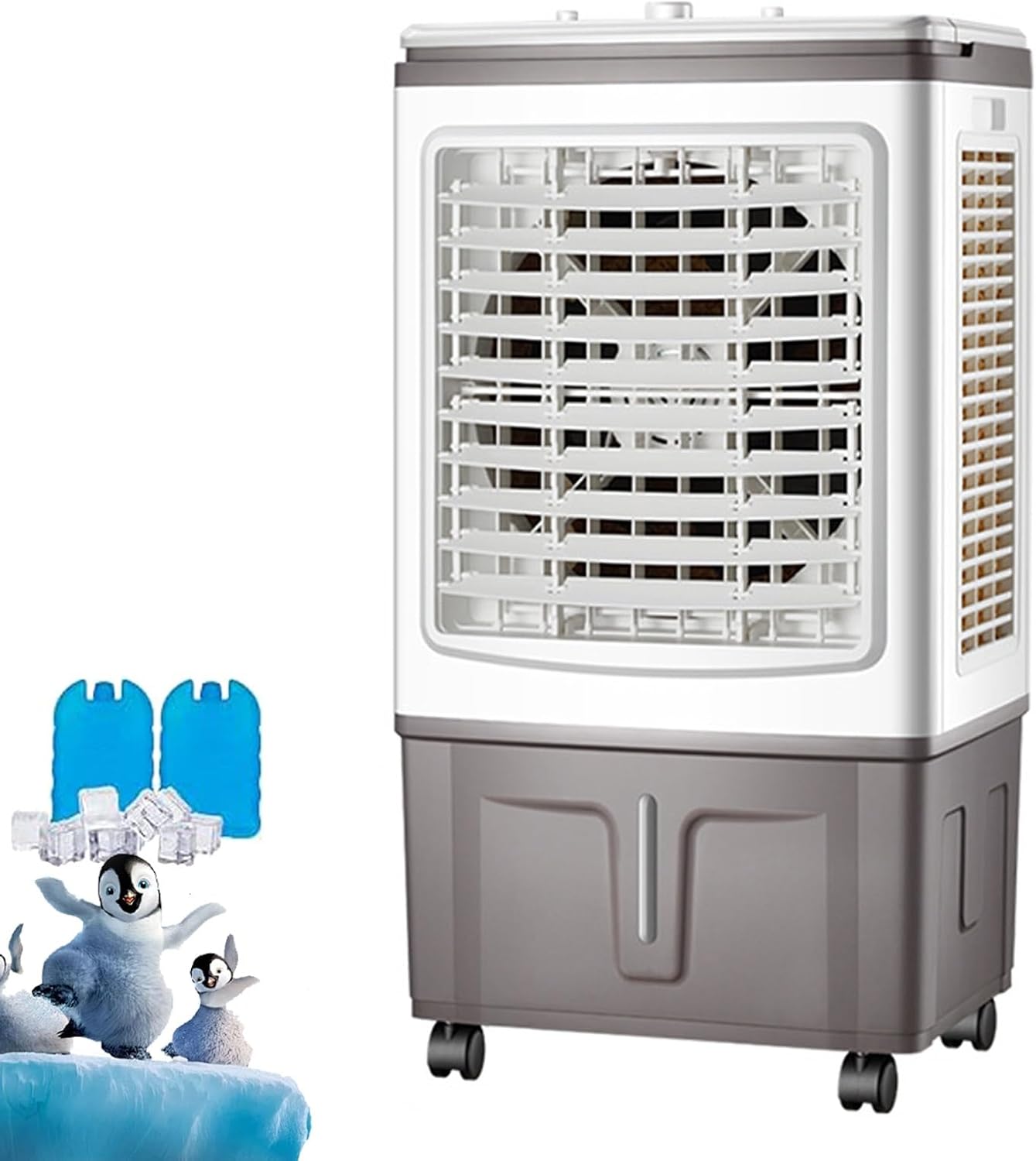 Portable Air Conditioner, Oscillating Tower Fan with Remote, Evaporative Air Cooler with 3 Wind Speeds, Cooling Fan Air Conditioner for Room Office(C)