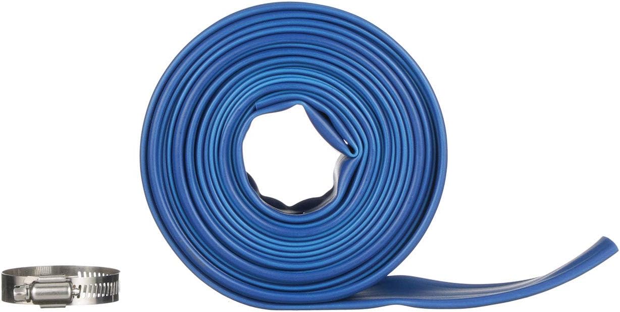 Blue Devil 25-Foot Vinyl Backwash Hose for Pool with Hose Clamp, 1-1/2