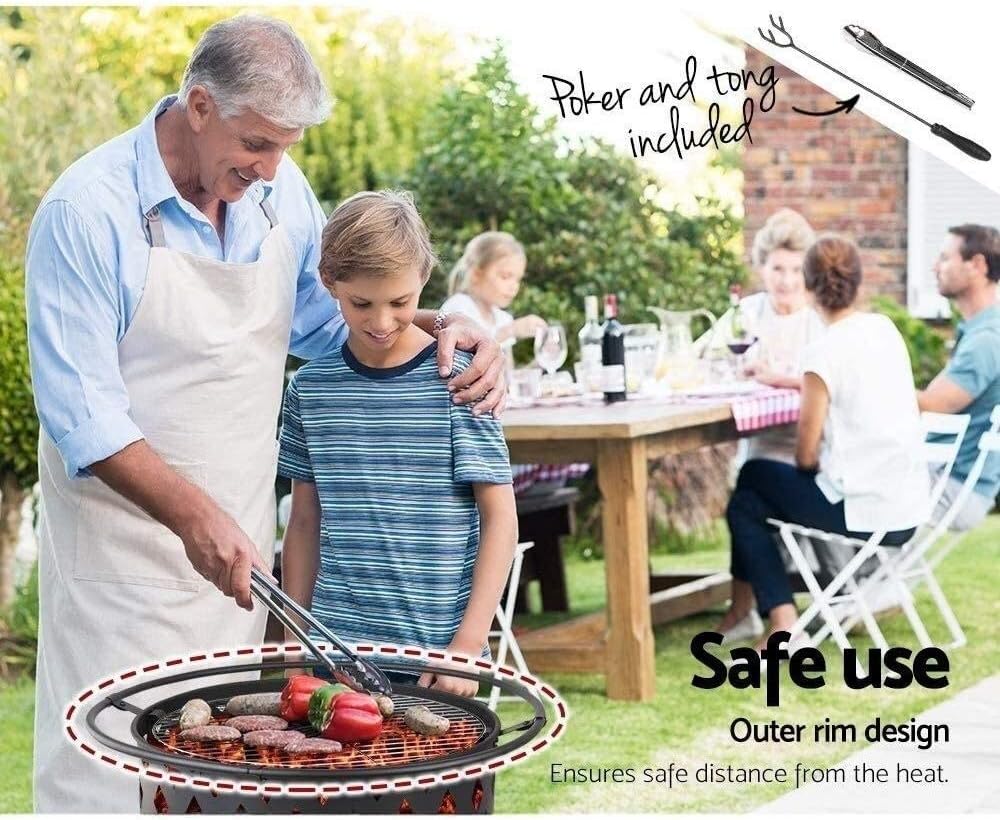 Fire Pits Outdoor Wood Burning Wood Burning Fire Pitrd with Cooking Grill