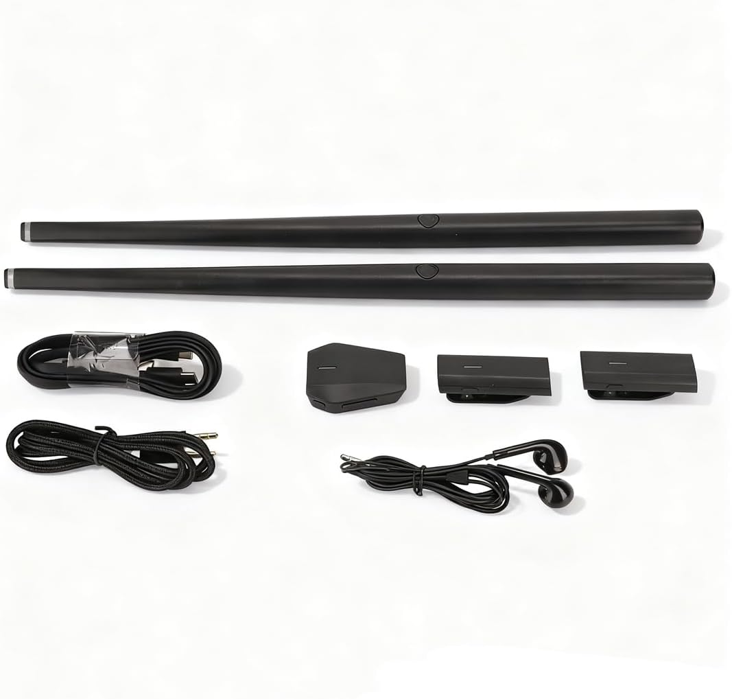 Virtual Electronic Drum Set with MIDI Support & No Noise, Portable Digital Percussion Machine with Lessons for Beginners Adults, Bluetooth