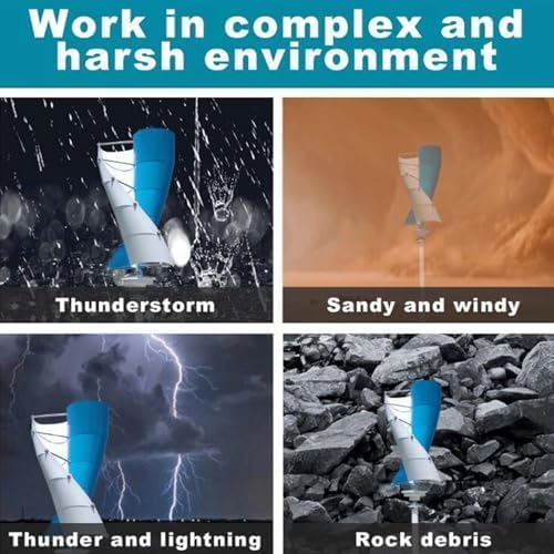 10000W Wind Turbine Generator Kit with MPPT Controller - 12V/24V/48V/220V Vertical Axis Free Energy Windmill, High Efficiency 3 Phase Renewable Energy Solution (220V)