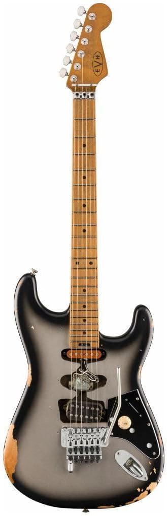 EVH Limited-edition Frankenstein Series Relic Electric Guitar - Silverburst