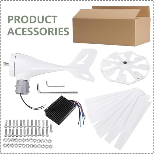 High-Efficiency 16000W Wind Turbine Generator Kit - 8-Blade MPPT Controller for 12V/24V/48V Systems - Perfect for Home Renewable Energy - Durable Permanent Magnet Design