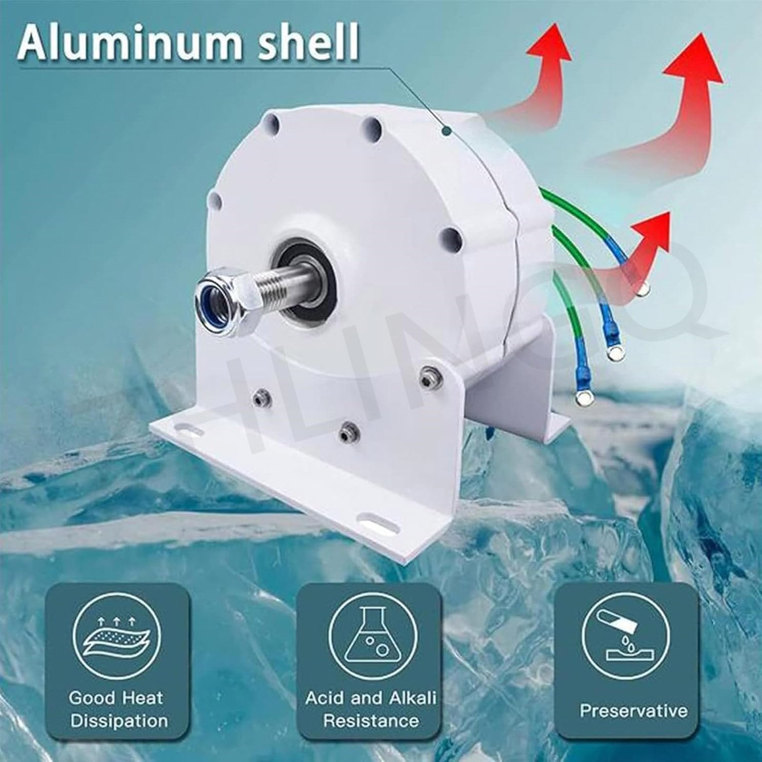 3000W 5000W 6000W 8000W 9000W 10000W Permanent Magnet Generator 12V 24V 48V Wind Turbine Generator Windmill Exercise Bike Hydro Turbine Electric Motor DIY Your Own Horizontal Wind Turbine,24V-10000W