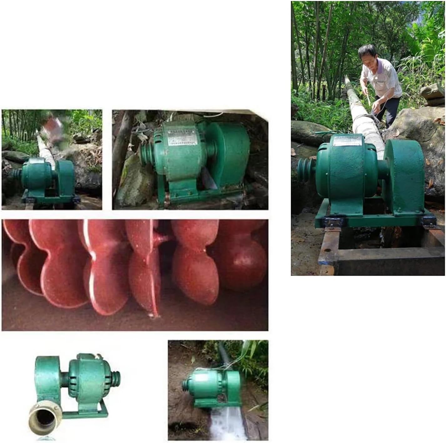 1KW to 5KW Dual Power Hydroelectric Generator Aluminum Alloy Water Turbine 1000W-5000W - For Off-Grid Home Use(5KW)