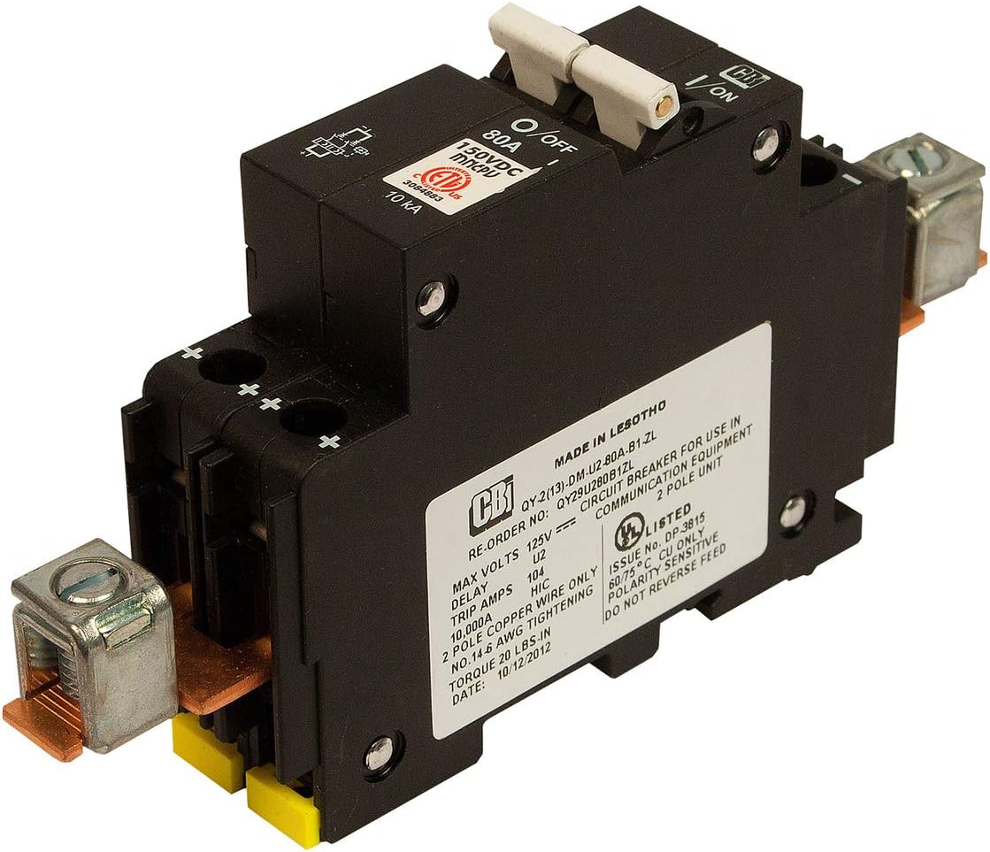 MidNite Solar MNEPV80 DIN Circuit Breaker 80A 150VDC