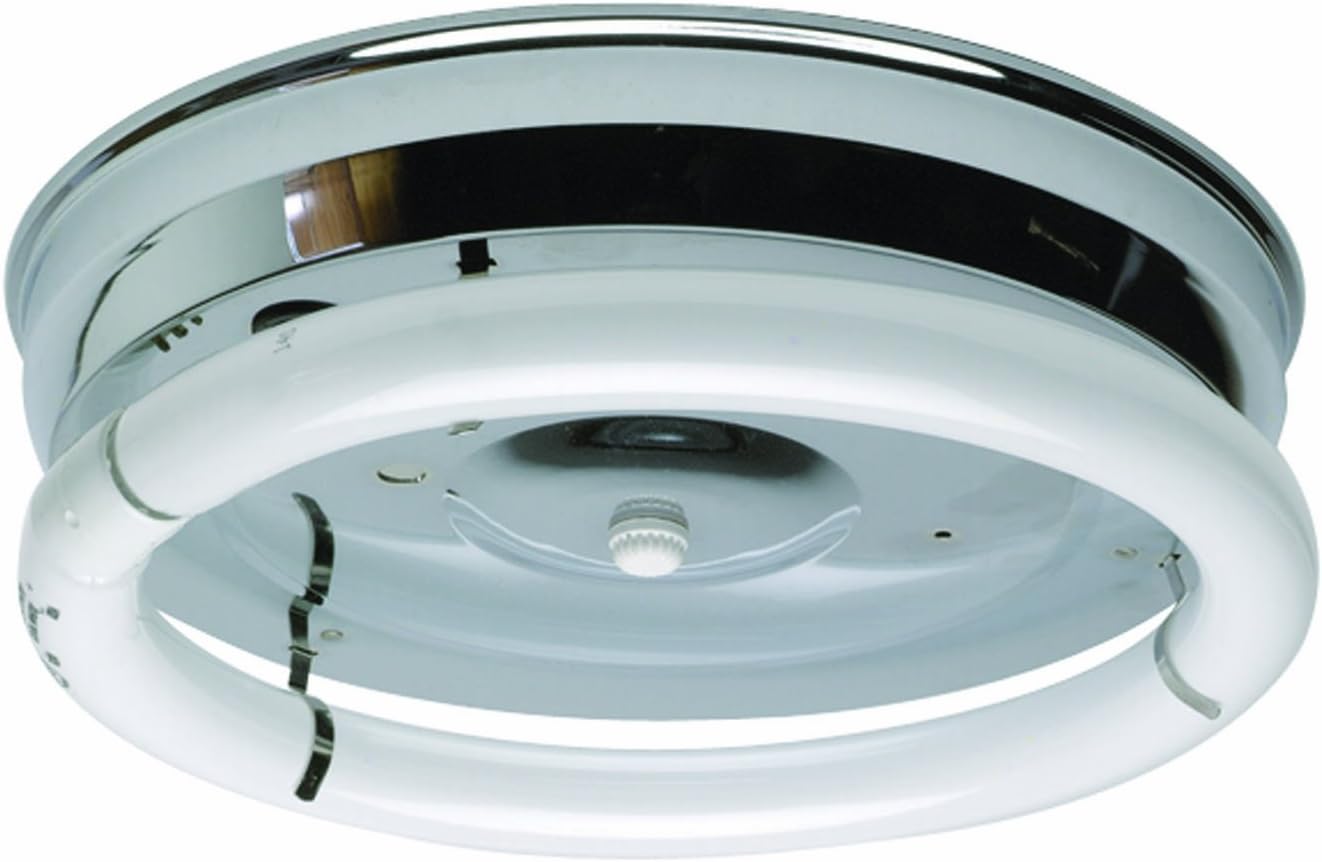 Sunlite 32CR 12-Inch 1-Light Multipurpose Circline Ceiling Fixture, Chrome Finish