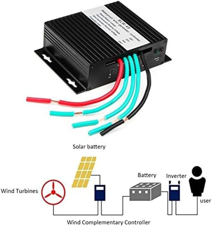 1200W-3000W IP67 Waterproof Wind Generator Controller, 12V 24V 48V 220V Wind Power Charge Regulator for Wind Turbine Systems,12V