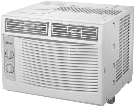 5,000 BTU Window Air Conditioner, Cools Up to 150 Sq. Ft., Quiet Operation, Adjustable Fan and Cooling Settings, Mechanical Control, Easy Install & 2-Year Warranty