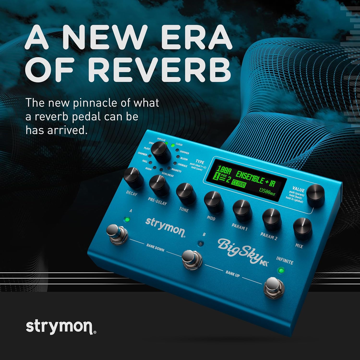 Strymon BigSky MX Reverb Workstation Guitar Effects Pedal for Electric and Acoustic Guitar, Synths, Vocals and Keyboards