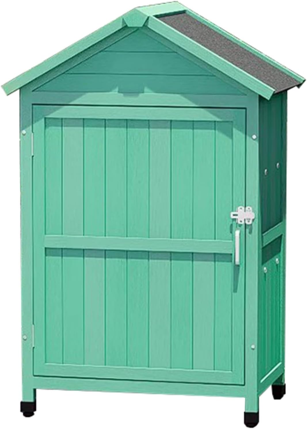Storage Shed Tool Storage House Shed,with Sloping Roof and Lockable Door Weatherproof,for Tool Accessories(Green)