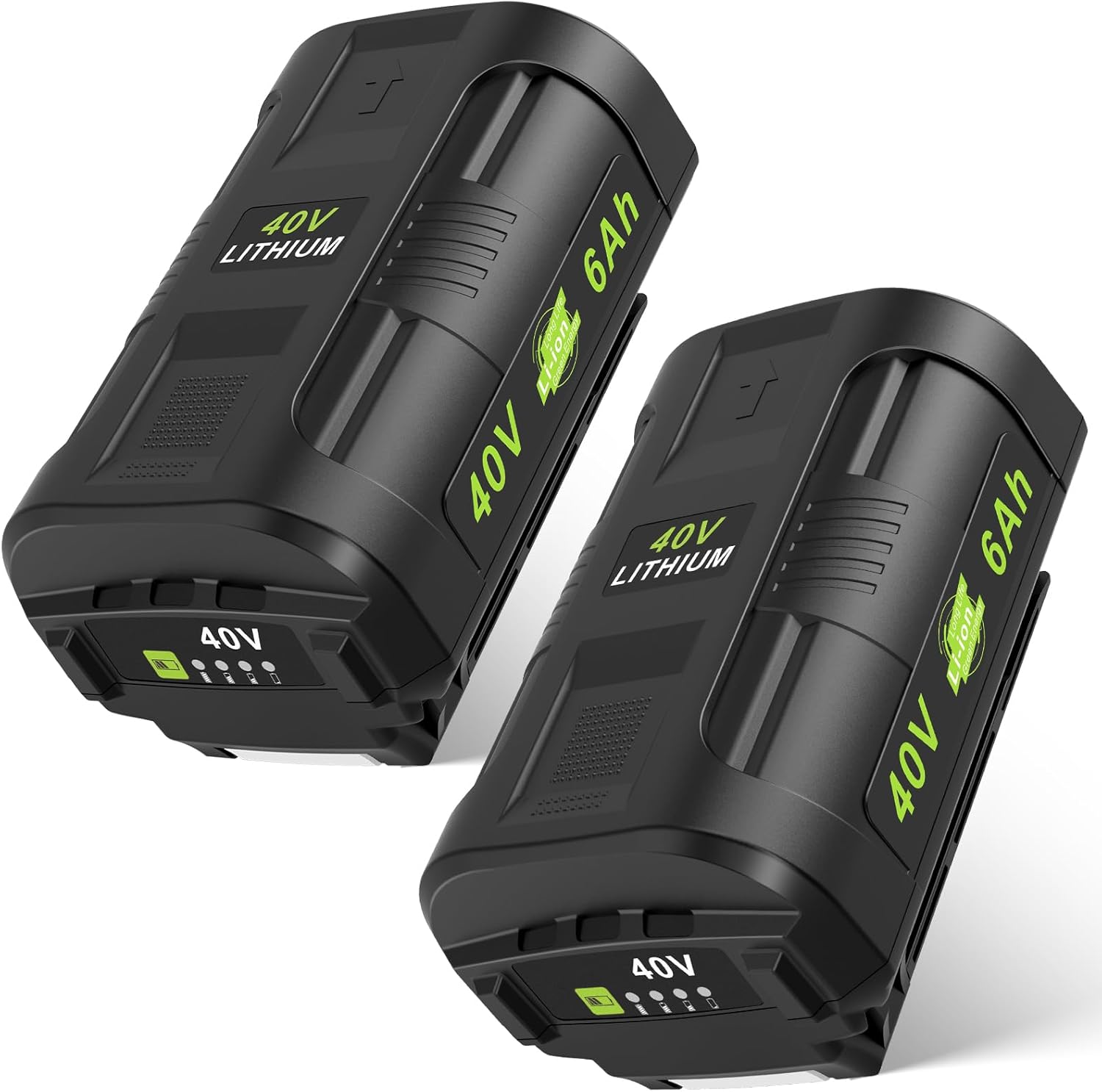 ARyee 6.0Ah 40V OP4060 OP4050A Replace for Ryobi 40V Battery OP4015 OP4040 OP4026A OP40201 OP4015 OP40261 OP4030 OP40401 Cordless Power Tool Lithium Battery, 2Pack (2 Pack 40v Battery)