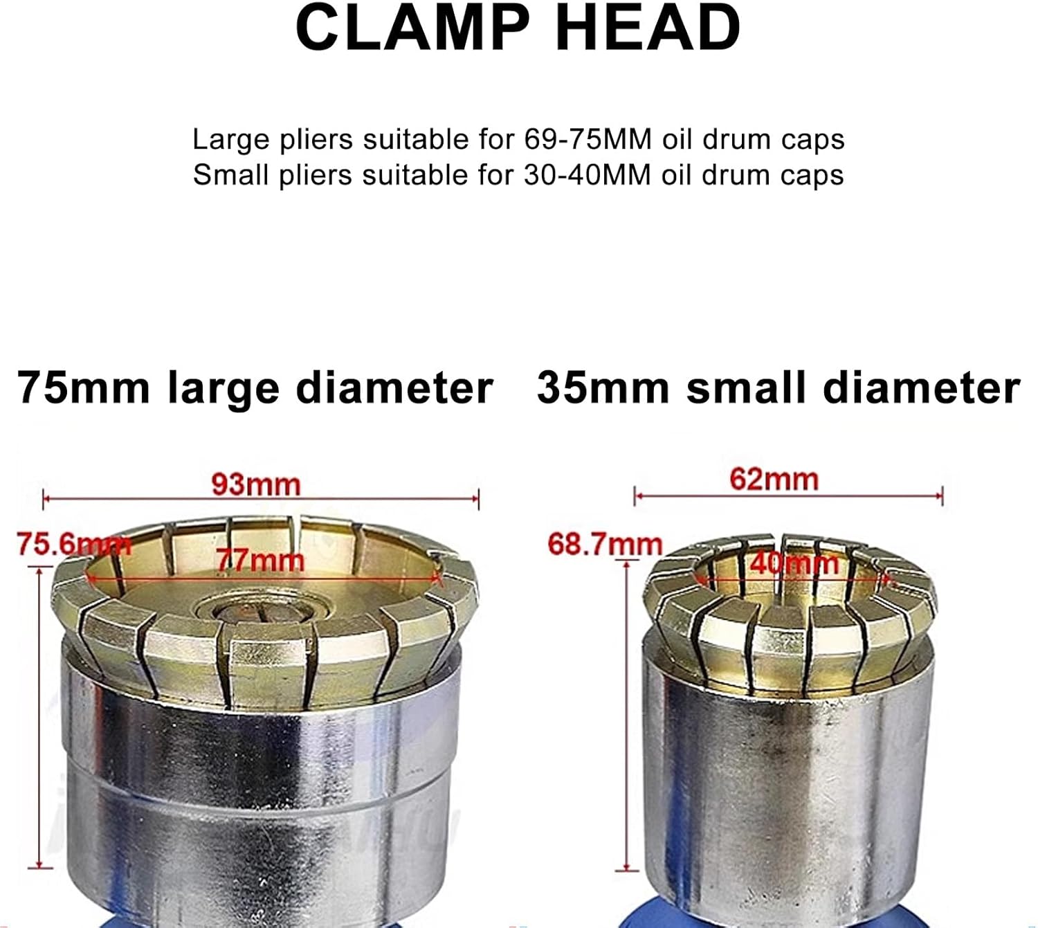Oil Barrel Crimper Sealer, Iron Drum Cap Crimping Tool, Electric Oil Barrel Sealing Machine, for Petroleum, Grain (40MＭ)