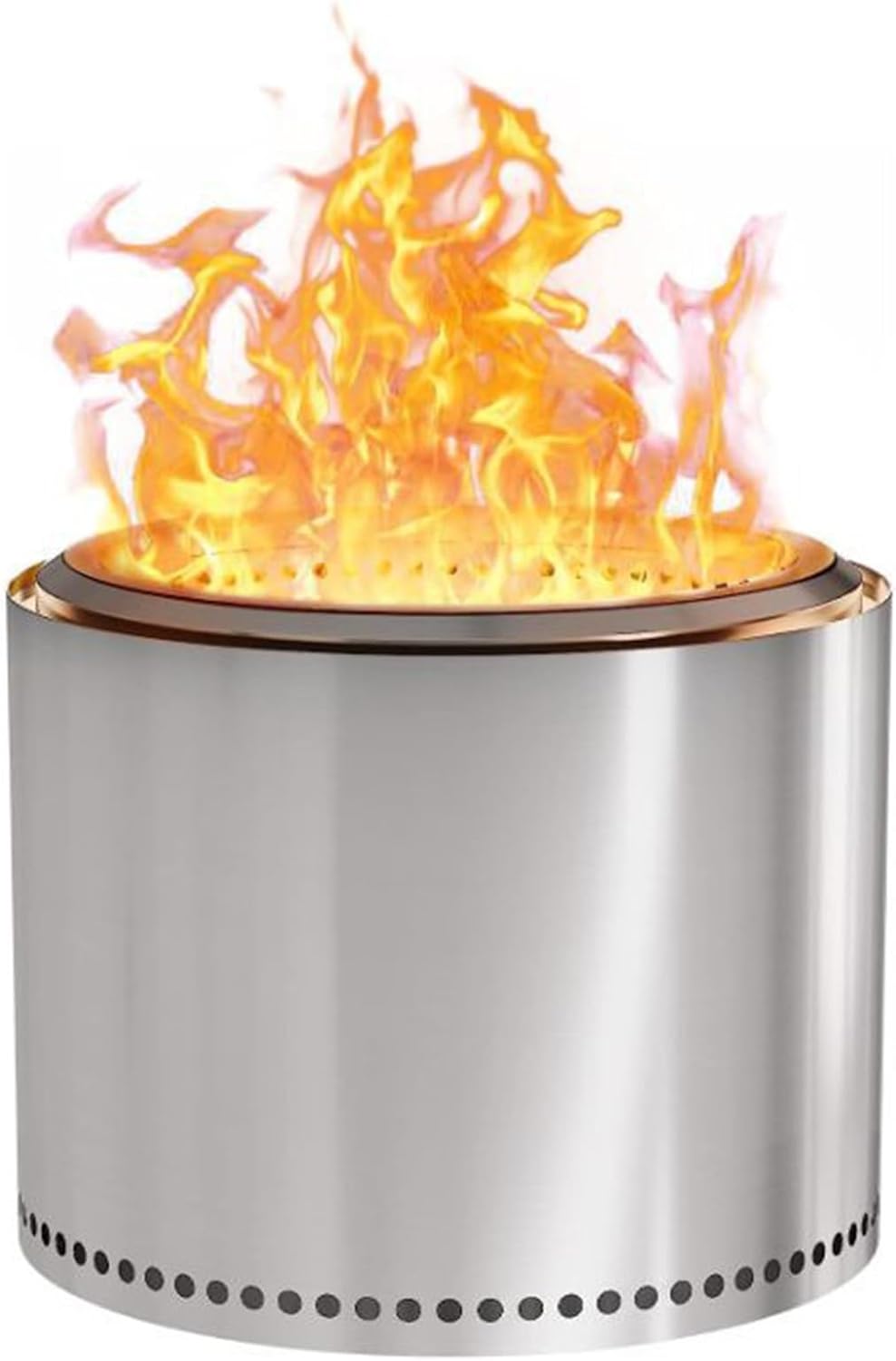 Outdoor camping woodstove, one piece stainless steel fire pit, campfire pit, patio smokeless grill.(All 201 material)