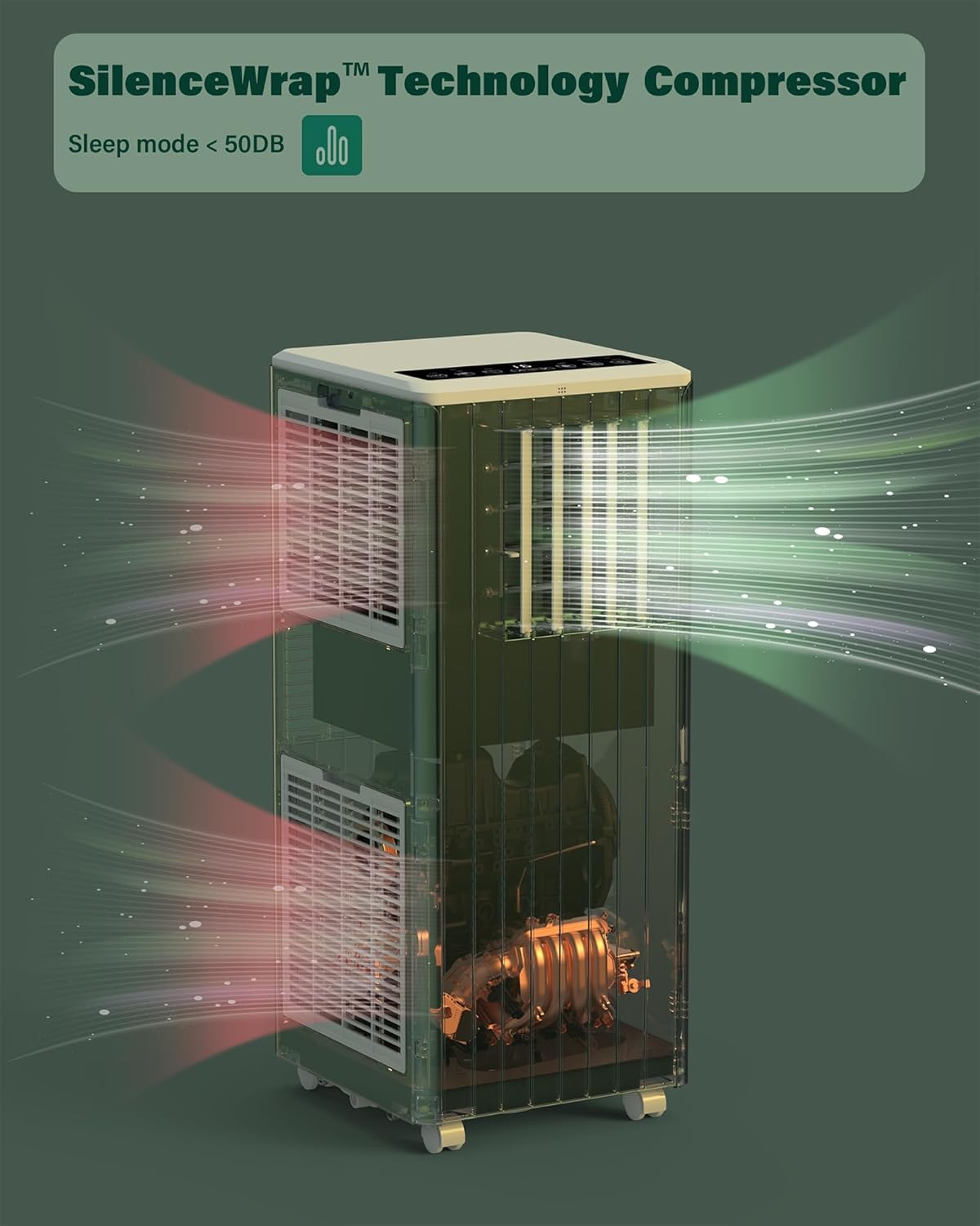 GAOMON White 8000 BTU Conditioner Portable air