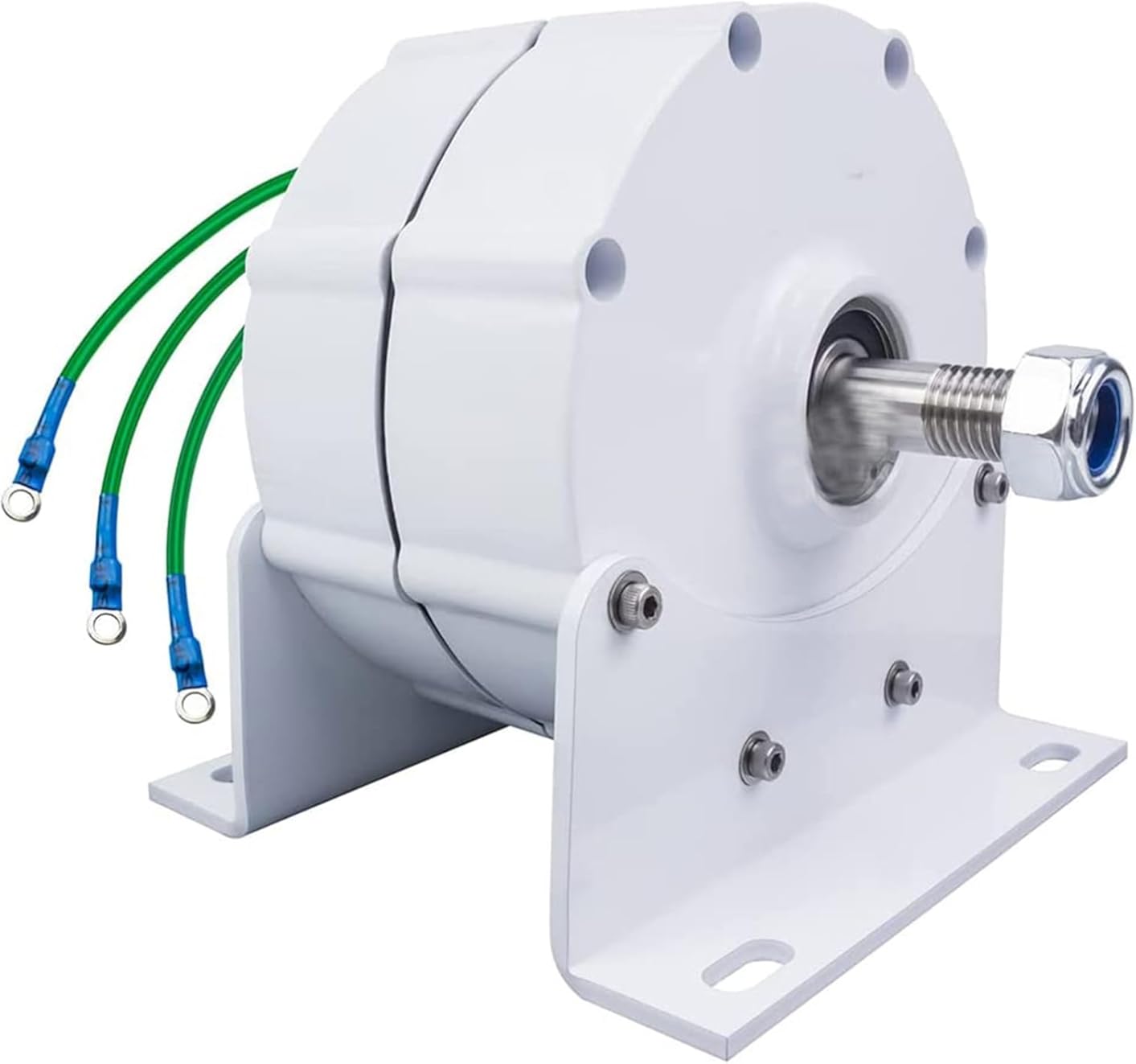 5500W 12V-220V Low RPM Permanent Magnet Generator, 3 Phase Permanent Magnet Ac Alternators Gearless Water Wind Turbine with Base,220v