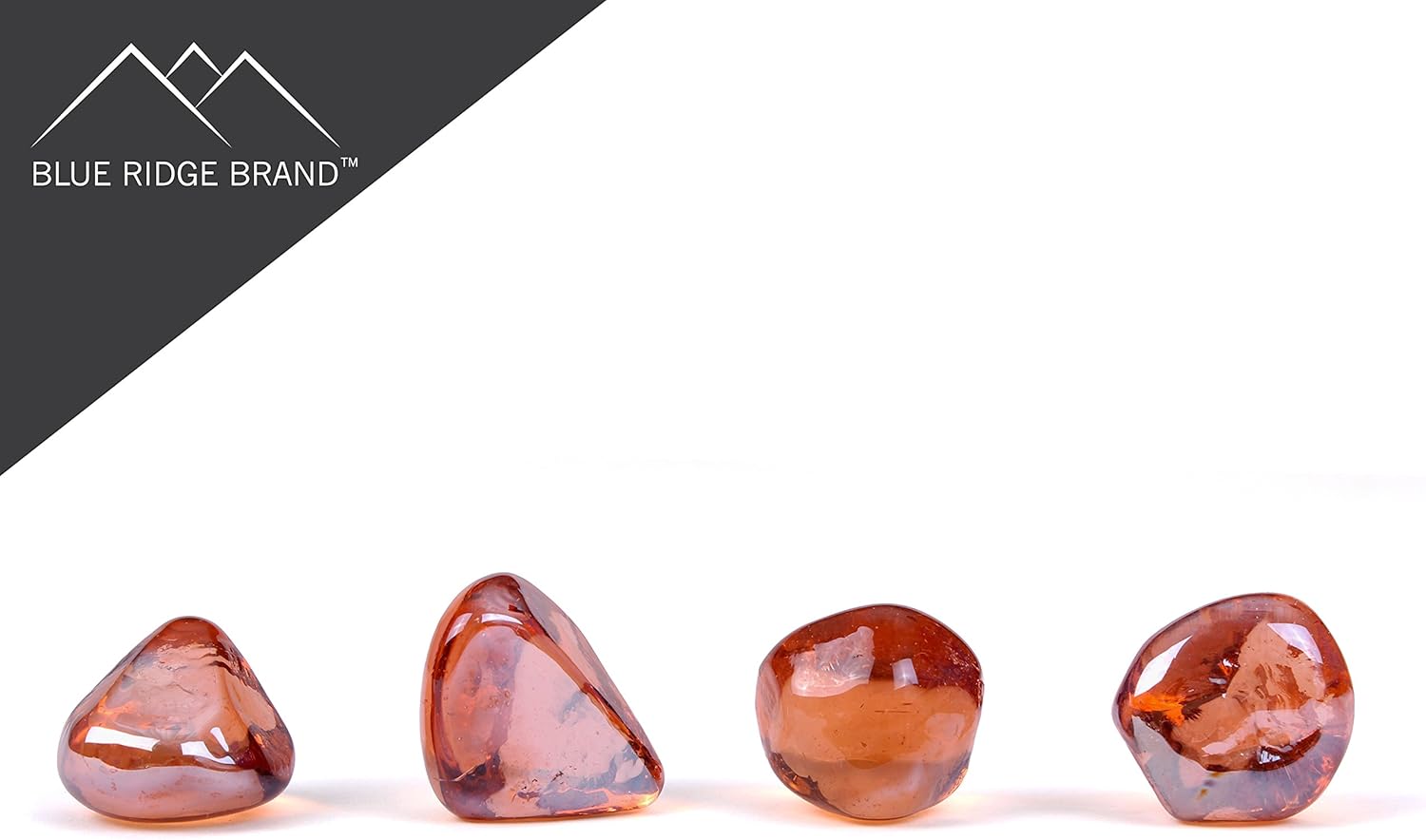 Reflective Fire Pit Glass Diamonds - Professional Grade Fire Glass for Fire Pit - 1