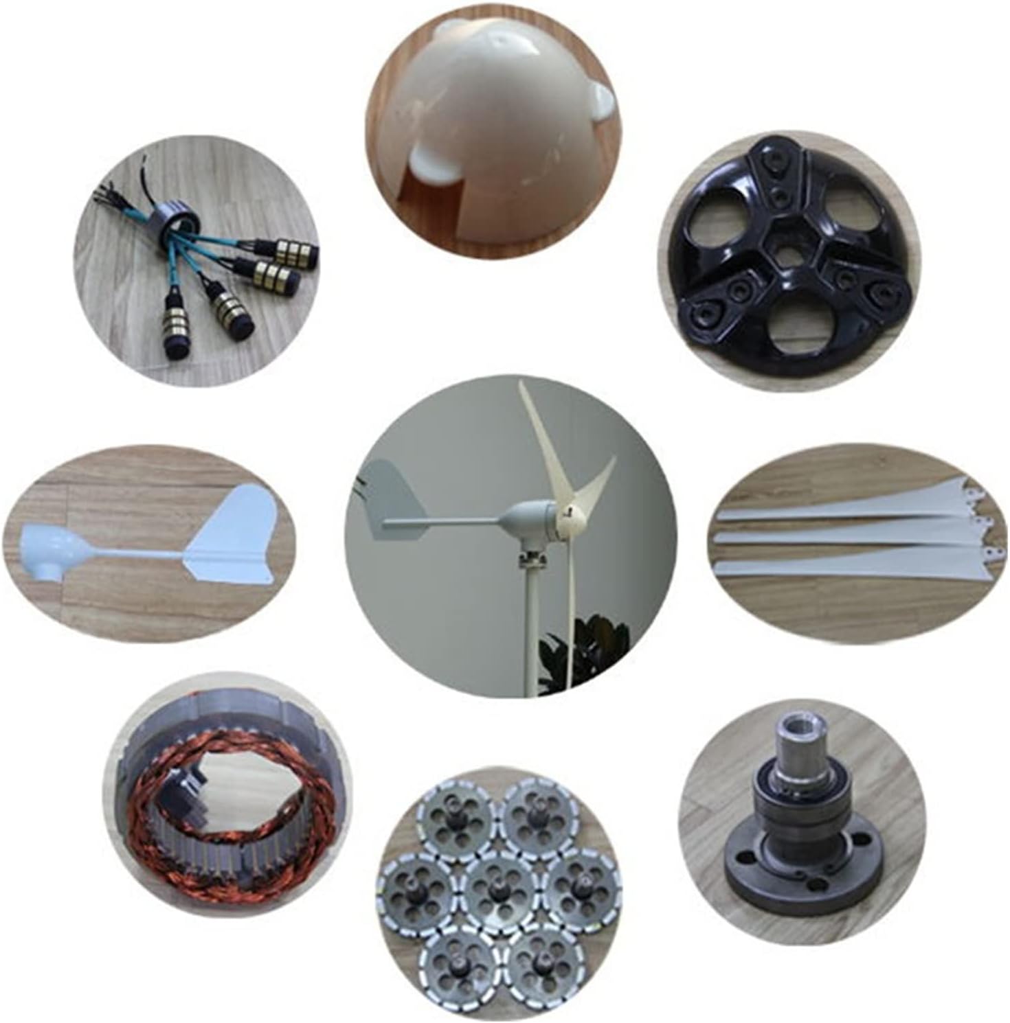 Wind Generator, 800w Wind Generator Kit 12v 24v 48v Wind Turbine Generator Hydro Generator 3/5 Blades With 800w Waterproof Charge Controller Kits ,for Home, Farm, RVs, Boats(800w 5 Blades,MPPT CONTROL