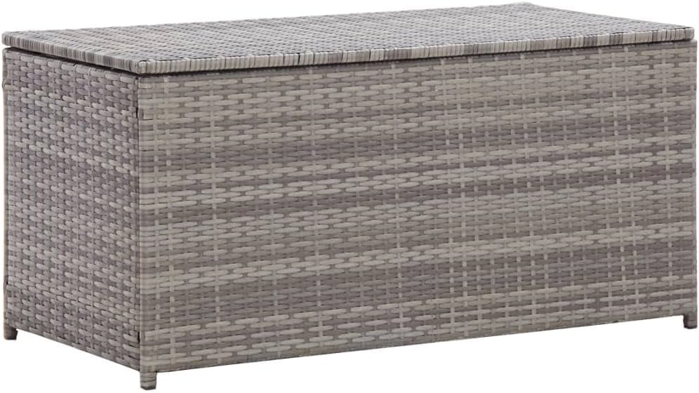 Patio Storage Box,deck box,outdoor storage box,Water resistant PE liner with zipped closure,Poly Rattan 39.4