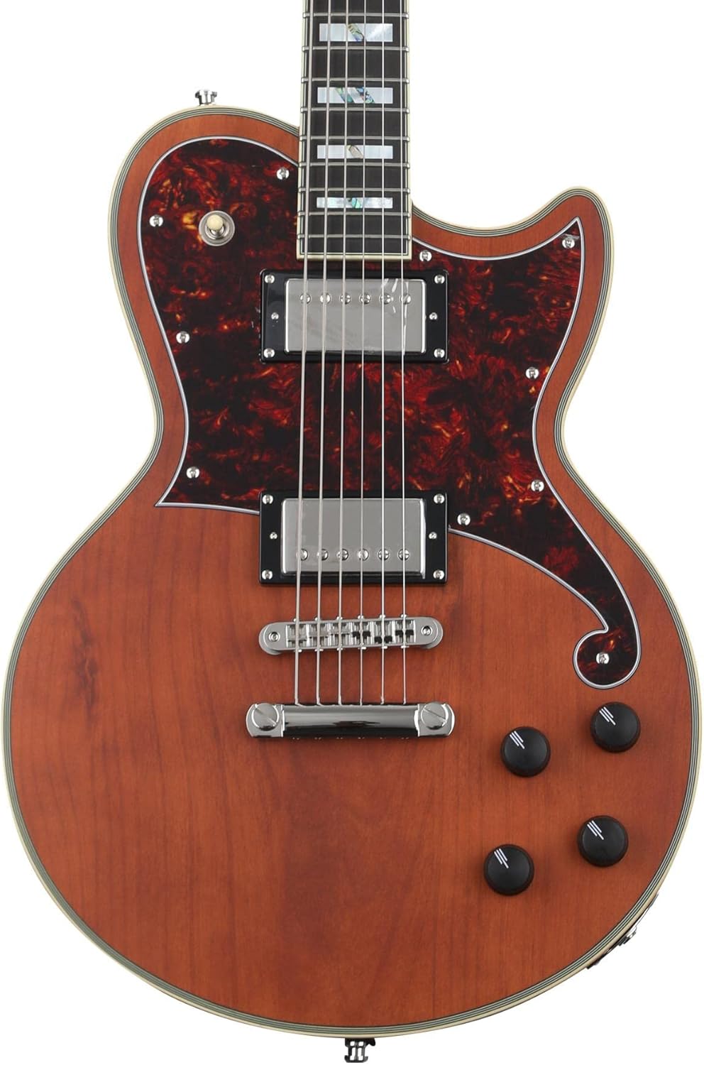 D'Angelico Deluxe Atlantic Baritone Electric Guitar - Satin Walnut