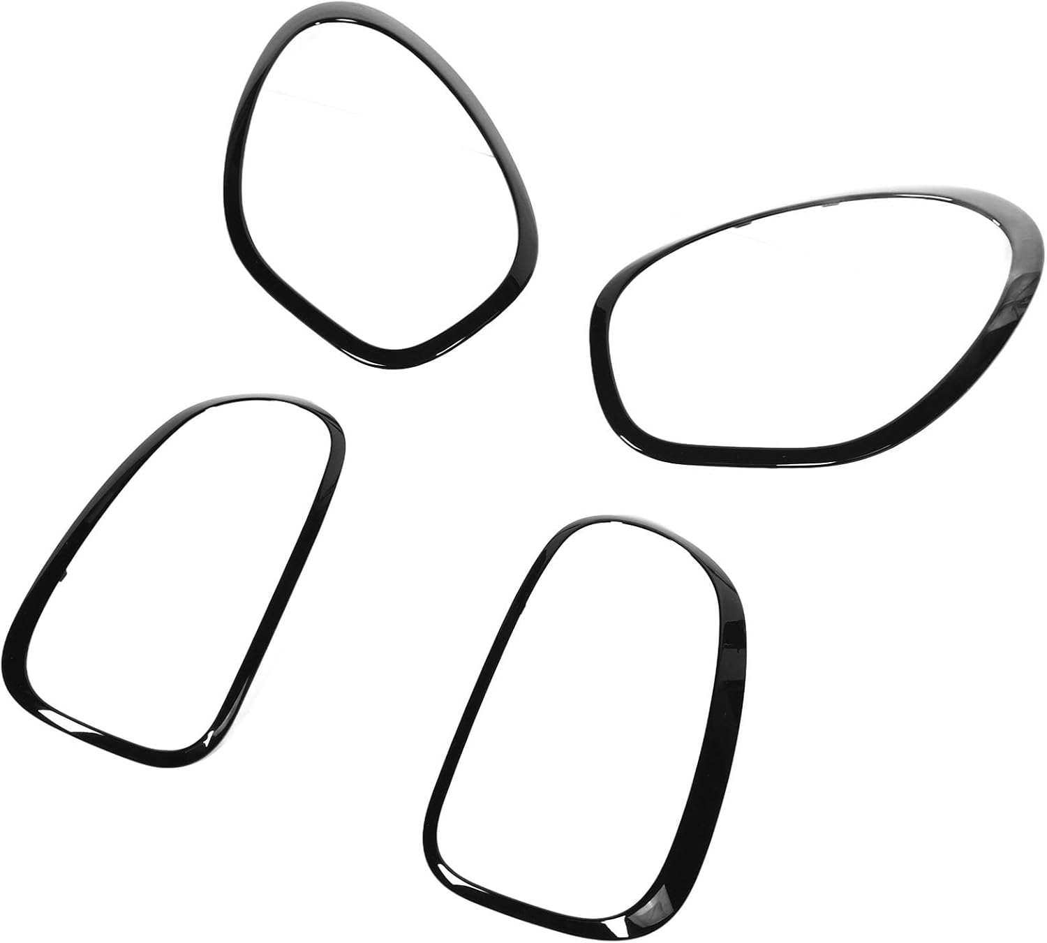 Headlight Bezel Trim Injection51139801574 Gloss Black 4 Piece Tail Light Cover Clip On Installation Fit For 2010 To 2016 R60, Other accessories