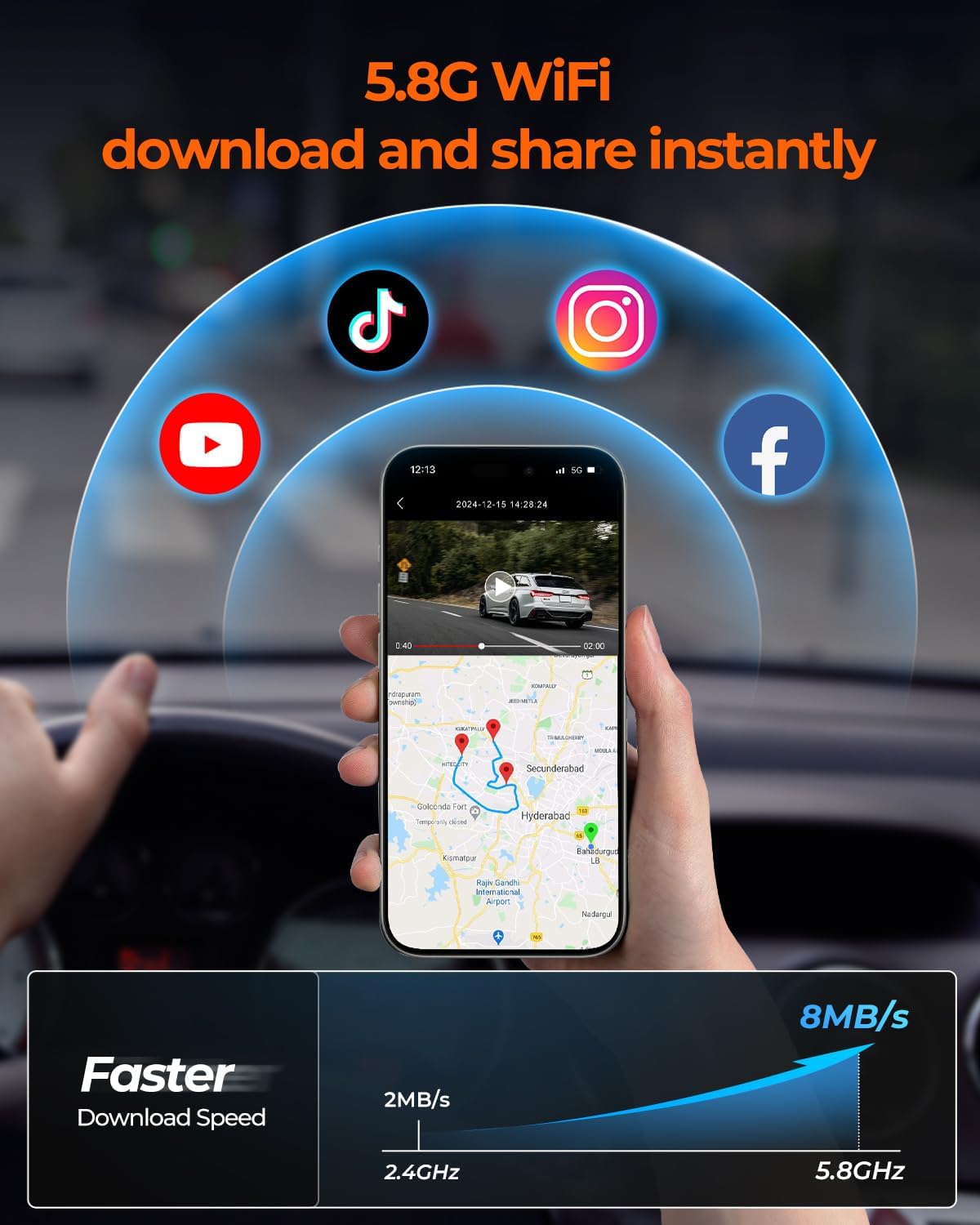 ACUMEN 4K Rear View Mirror Camera,Smart 12