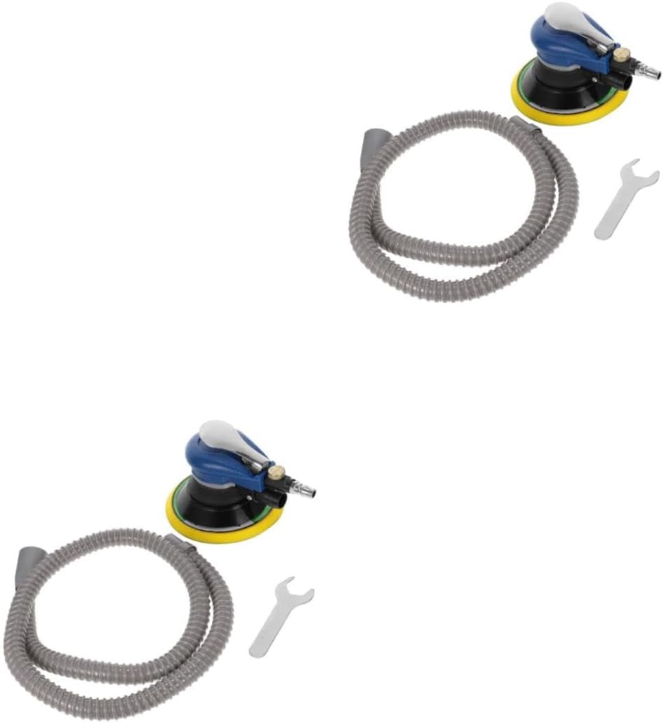 2sets Pneumatic Sanding Machine Air Polisher for Versatile Grinding Tool Dust Extraction for Projects and Auto Detailing