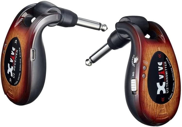 Xvive U2 Wireless Guitar System 3-tone Sunburst 2.4GHz Transmitter and Receiver for Electric Guitar Bass Violin Keyboard