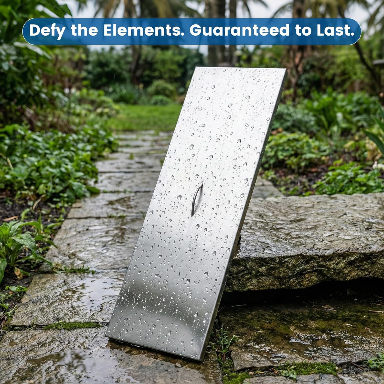 Drizzlen Premium 304 Stainless Steel Fire Pit Cover 51