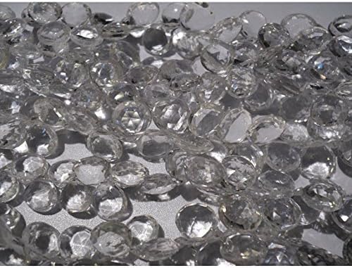 1 Strand Natural Quartz Crystal Beads, Faceted Gemstones, Heart Briolettes, Faceted Gemstones 8 Inch