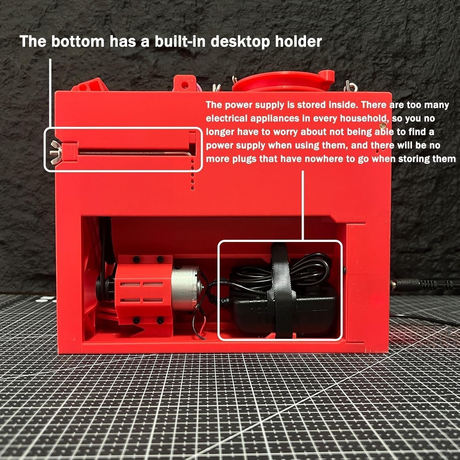 Desktop Electric Yarn Spinner, Automatic Yarns Winding Machine,with Length Calculator, for Weaving, Blending, Roving (Red)