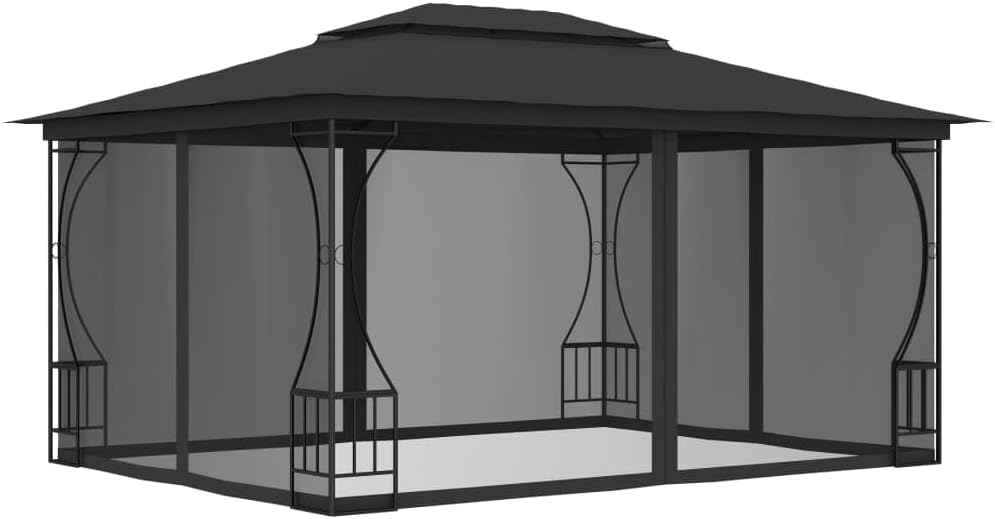 Gazebo with Nets 9.8'x13.1'x8.7',Versatile Outdoor Gazebo with Steel Frame and UV Resistant Polyester Fabric for Various Events Outdoor Living, Patio Furniture & Accessories