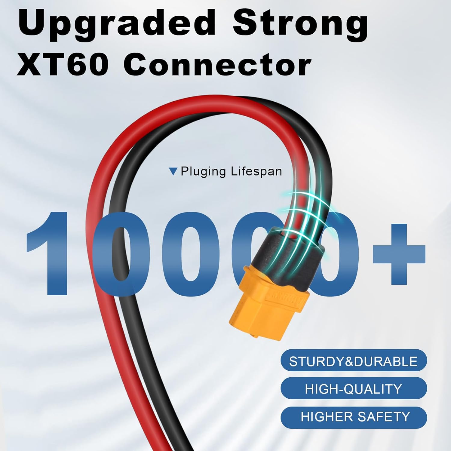 Solar to XT60 Adapter Cable Solar Extension Charge Cable for Power Stations Solar Generators (50FT 12AWG)