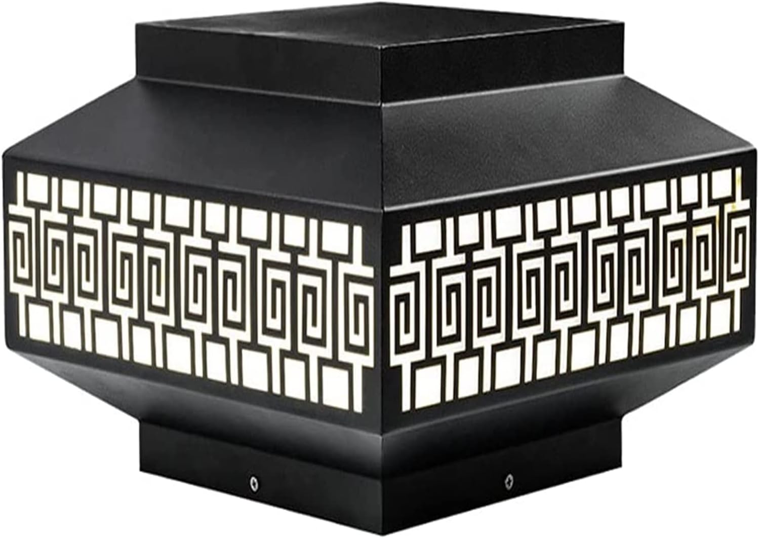 Courtyard Light IP65 Waterproof Outdoor Pillar Light Square Waterproof Outdoor Pillar Light Deck Fence Table Light for Courtyard Park Villa Pillar Lantern (Size : 35 * 35 * 25cm)